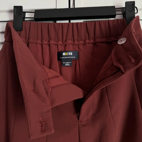 Anthropologie Maeve Pleated Bubble Skirt Size XXS in Brown/Chocolate NEW - Picture 4 of 11